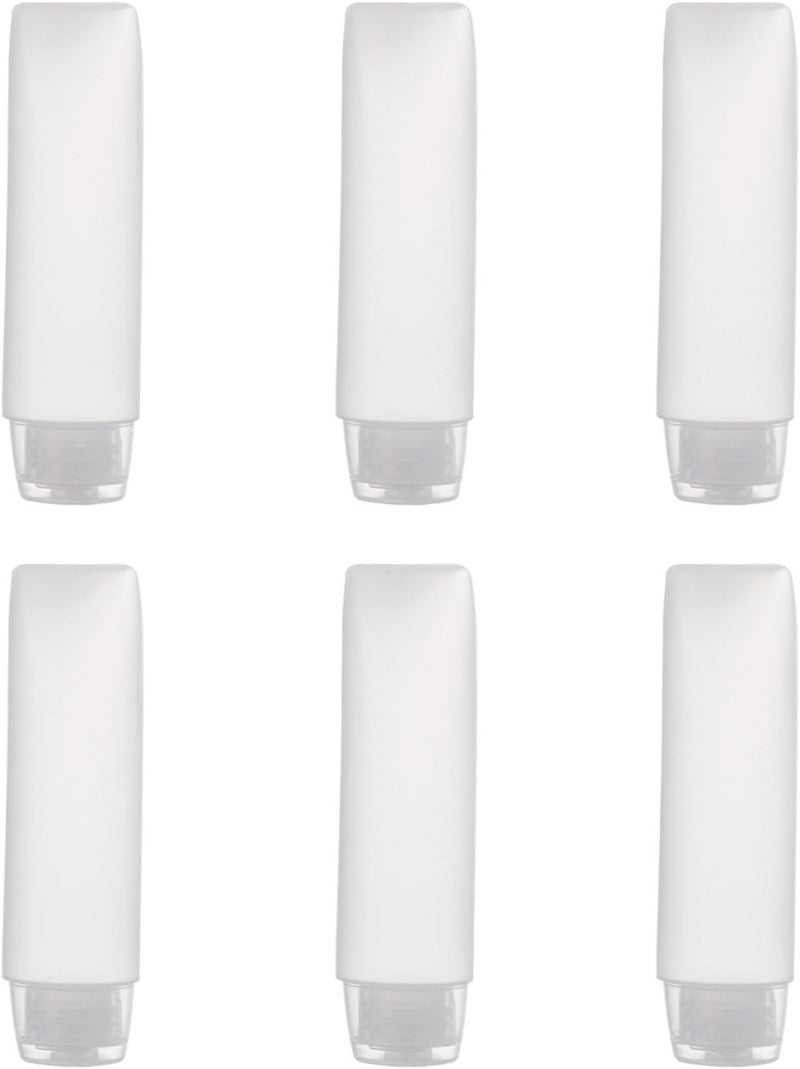 OTO 6 Pack Travel Size Plastic Squeeze Bottles for Liquids, 30ml/1 Fl. Oz TSA Approved Makeup Toiletry Cosmetic Containers - Image 3